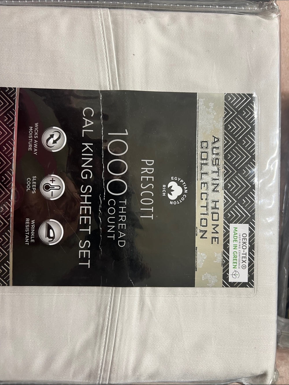 Prescott Cal King Sheet Set - White